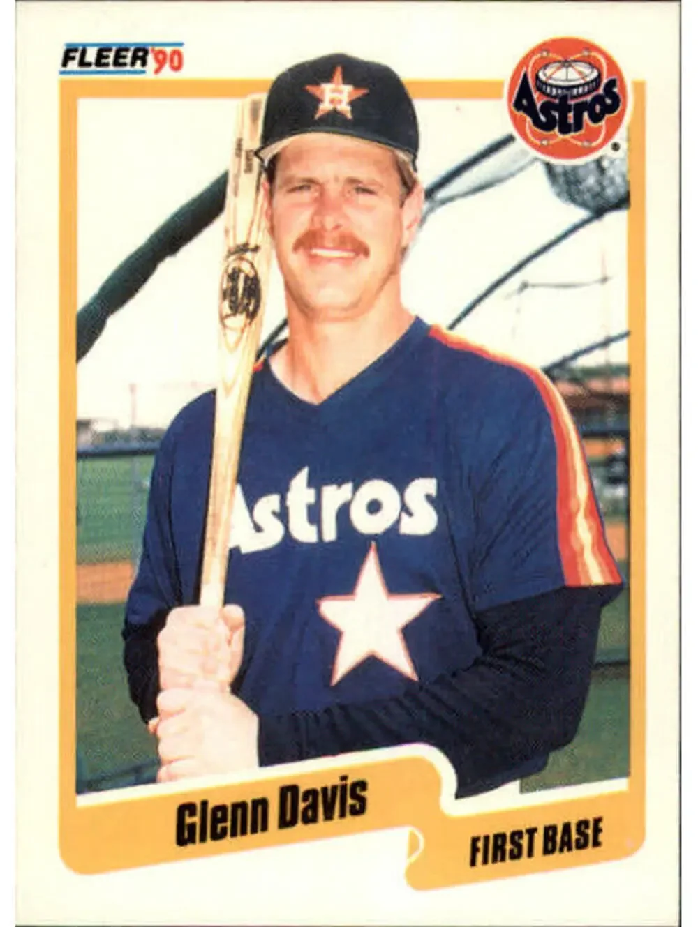 1990 Glenn Davis Fleer Baseball Card #228